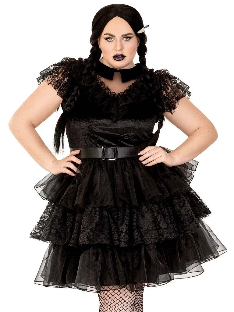 Dance to the beat of your own drum in the delightfully dark ... Leg Avenue - Raving Rebel Costume - Black - 1X-2X photo-2