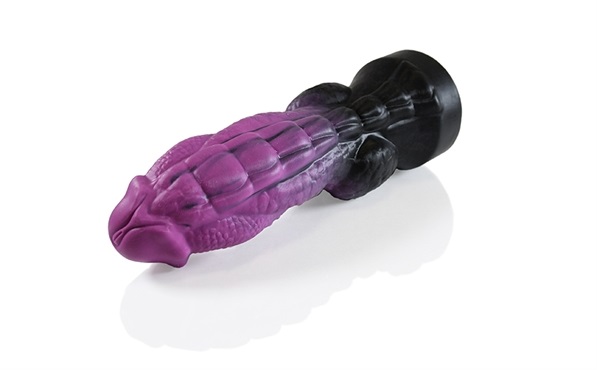 Bursting through the gates of hell, from the wicked kingdoms... HellHound - Argus Dildo - Black Purple - S photo-5