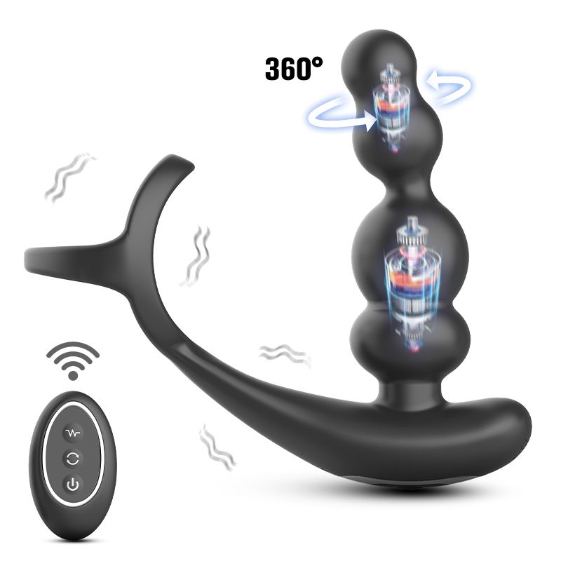 MyRevoPlug 是一款肛塞,具有 360° 旋轉頭、10 種振動功能和集成旋塞環。
由不同尺寸的球形零件組成... MyToys - MyRevo 肛塞連遙控器 - 黑色 照片-3