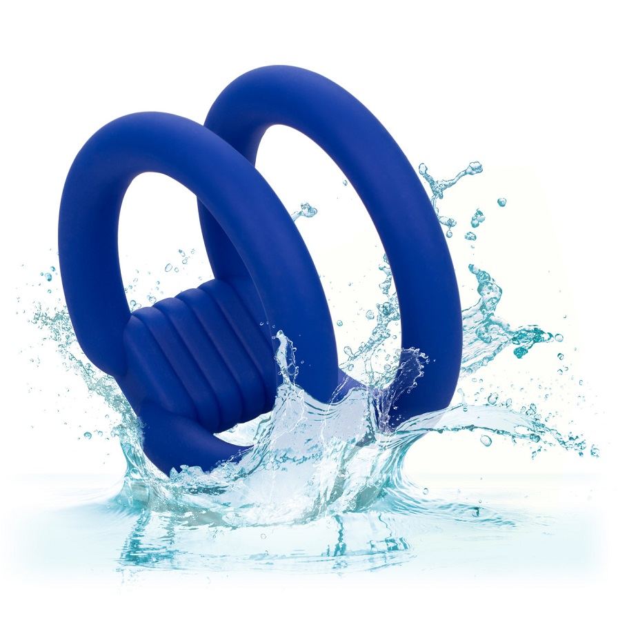 Explore new uncharted territories of pleasure with the plush... CEN - Admiral Dual Cock Cage - Blue photo-8