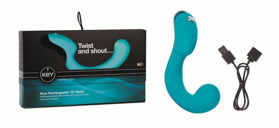 You’ll twist and shout with pleasure when you enjoy the Key ... Key - Skye Anal Vibe - Blue photo-4
