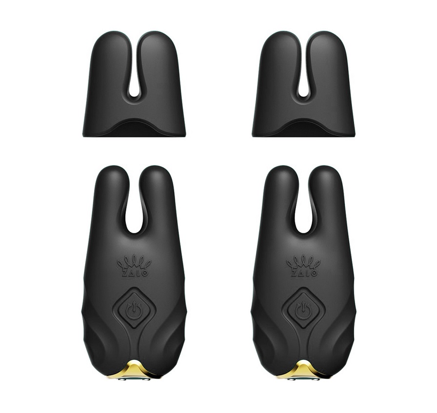 NAVE is elevating nipple play to legendary new heights with ... Zalo - Nave APP Vibro Nipple Clamps - Obsidian Black photo-3