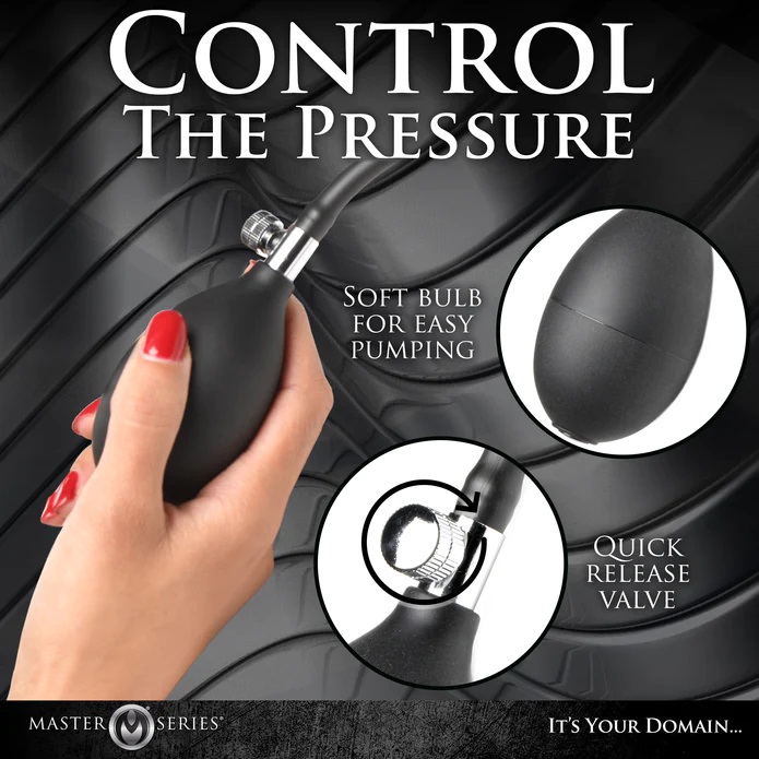 Ready for intense stimulation? This inflatable anal plug is ... Master Series - Ass Puffer Inflatable Plug - Black photo-5