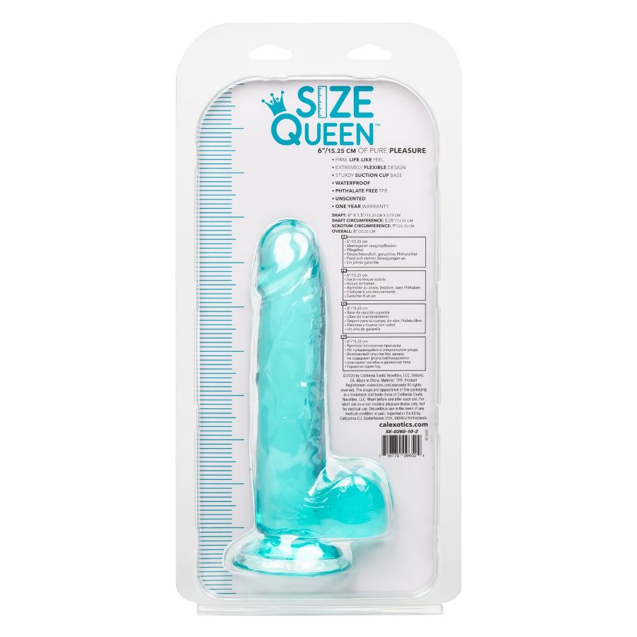 With a firm, life-like feel, you won't be able to distin... CEN - Size Queen 6" Dildo - Blue photo-11