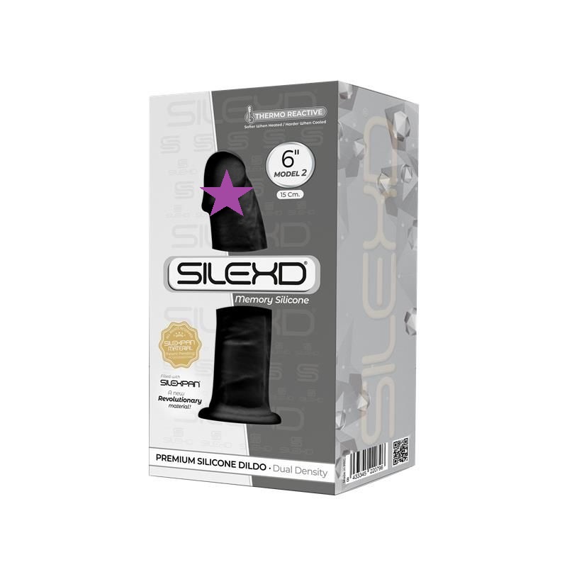 SilexD offers a variety of dildos with a silicon of extraord... Silexpan - 6'' Dual Destiny Premium Silicone Dildo - Black photo-2