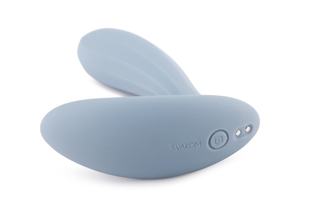 Everything rests at your fingertips. Connect with the SVAKOM... SVAKOM - Erica APP Wearable Vibrator - Dusty Blue photo-6