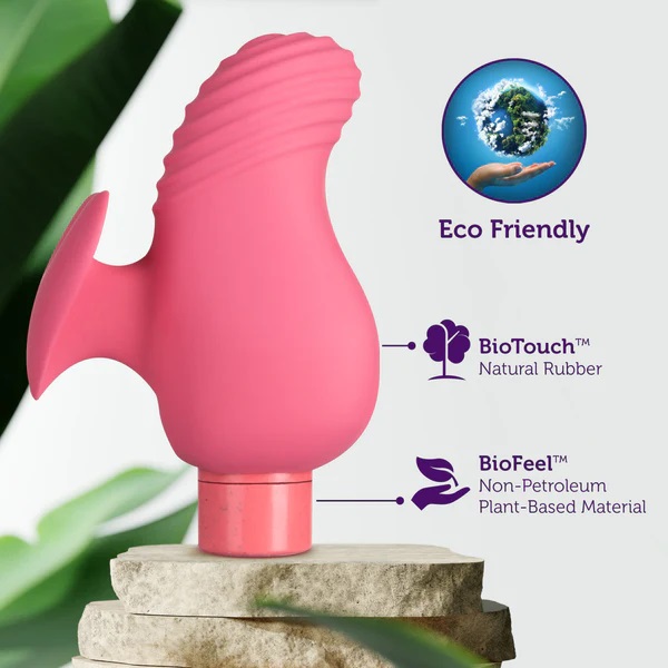 This pleasure-packed vibe is crafted from BioTouch, a 100 Gaia - Eco Love Vibe - Coral photo-6