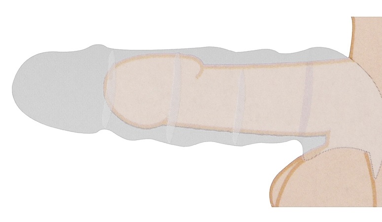 Be the bigger, better deal. The super-lifelike shapes, textu... RealRock - Penis Sleeve 8" - Flesh photo-9