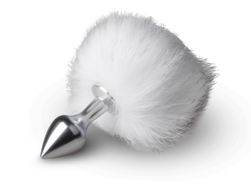 Discover your inner bunny with this cute and fluffy Bunny Ta... Easytoys - Bunny Tail Plug - White photo-2