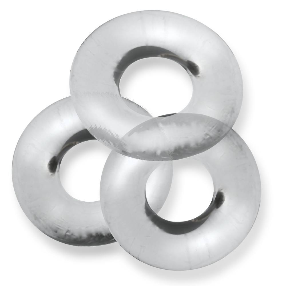 These fat-boys cockrings are the next-step-up WILLY’s…3 non-... Oxballs - Fat Willy Cockring 3's Pack - Clear photo-3