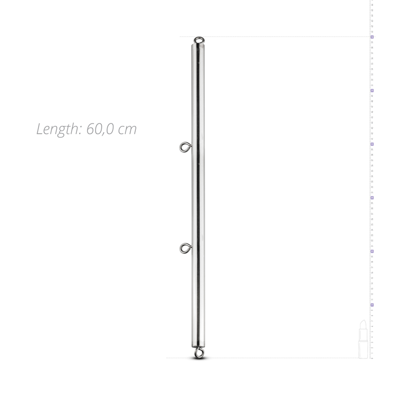 You are in charge when your partner wears this spreader bar ... Sinner Gear - Spreader Bar 60cm - Silver photo-4