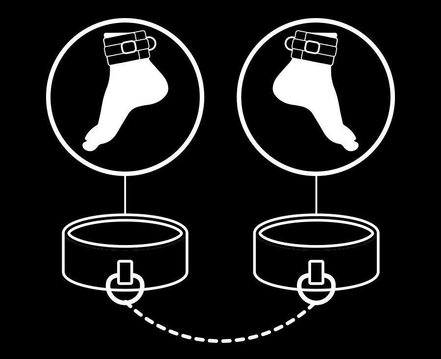 FETISH SUBMISIVE Presents the first vegan leather wives with... Fetish Submissive - Vegan Leather Ankle Cuffs - Black photo-8
