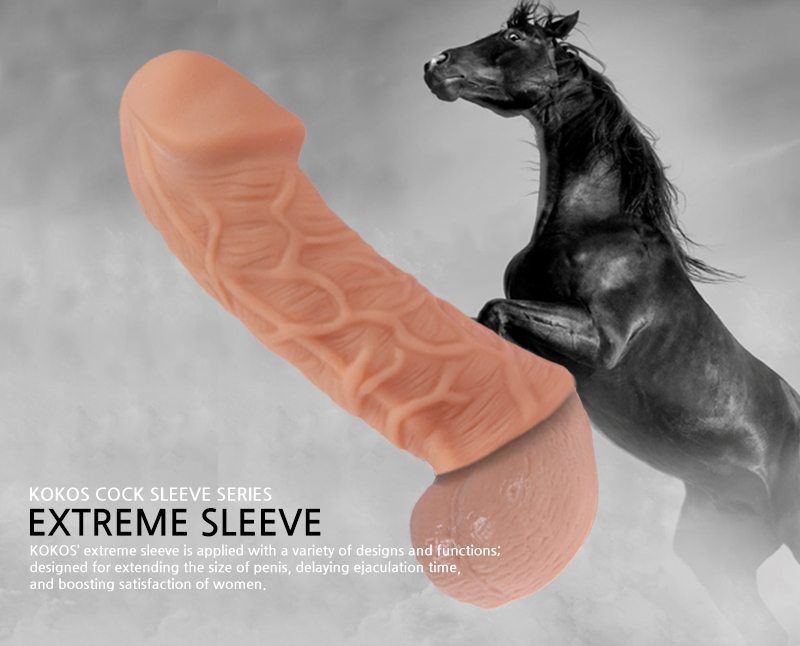 Kokos Extreme Sleeve ES-005 - very elastic nozzle on the pen... Kokos - Extreme Realistic Cock Sleeve M - Flesh photo-9