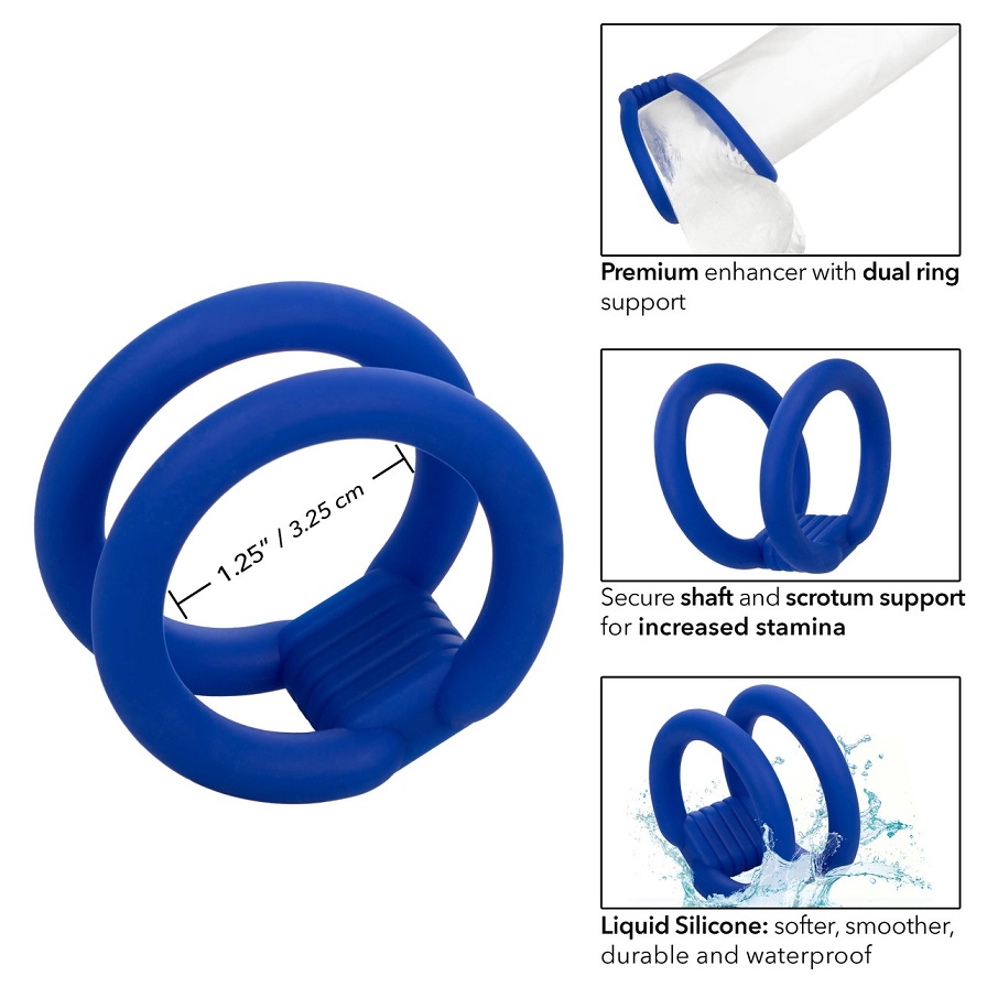 Explore new uncharted territories of pleasure with the plush... CEN - Admiral Dual Cock Cage - Blue photo-7
