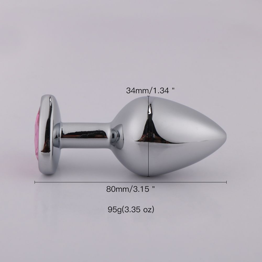 MT - Anal Plug 85x33mm - Silver photo-5