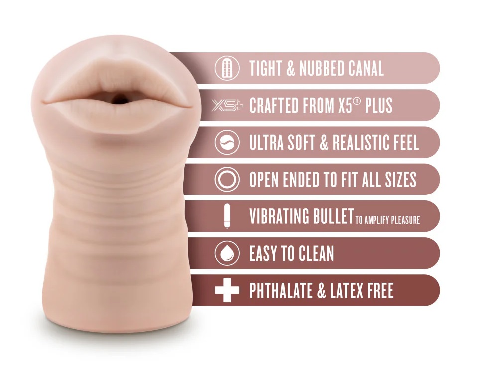 Nicole is your dream AI partner, ready to make your most epi... EnLust - Nicole Vibro Stroker - Beige photo-6