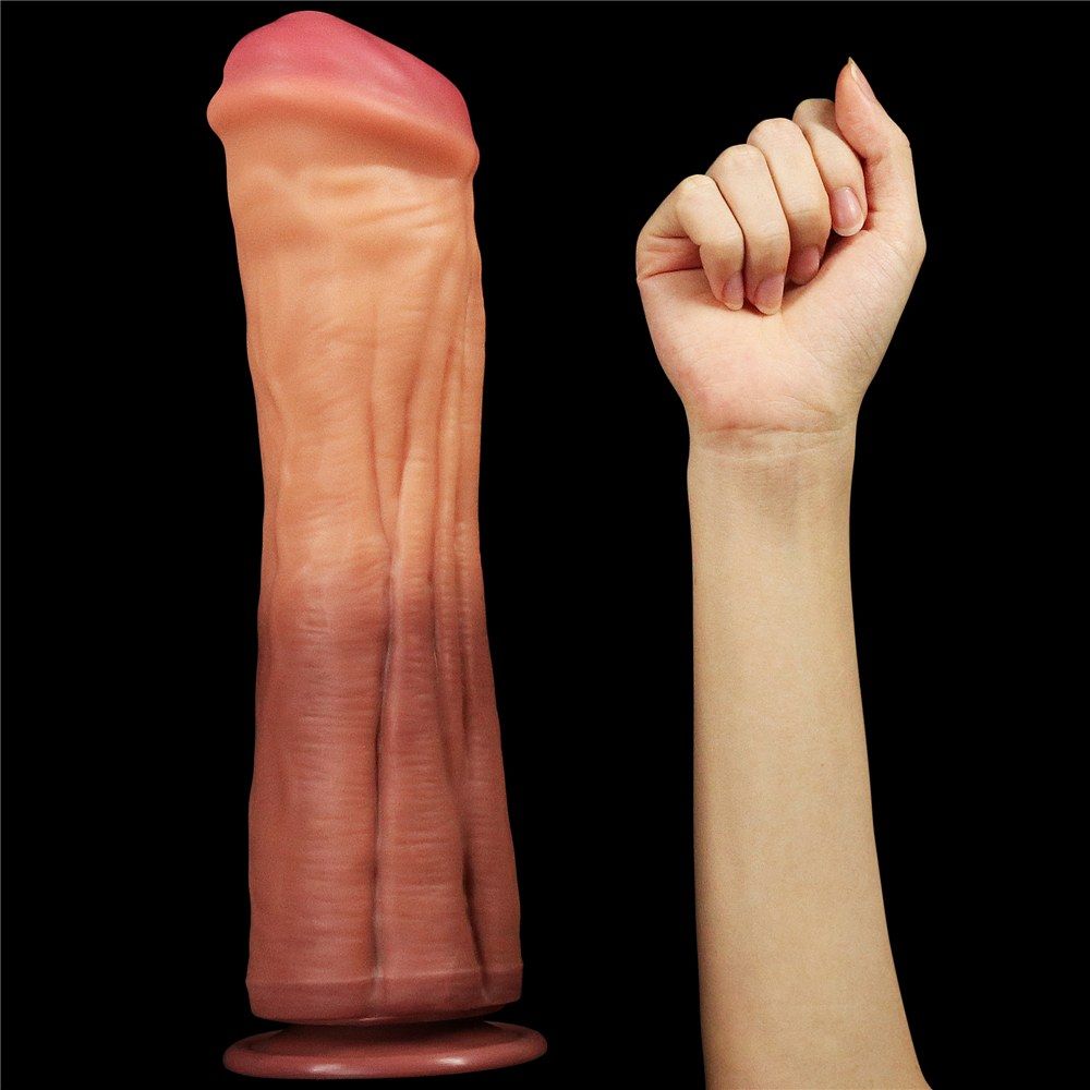 Built to deliver the most lifelike satisfaction, Love Toy Ki... Lovetoy - 12'' Dual Layered King Sized Cock photo-6
