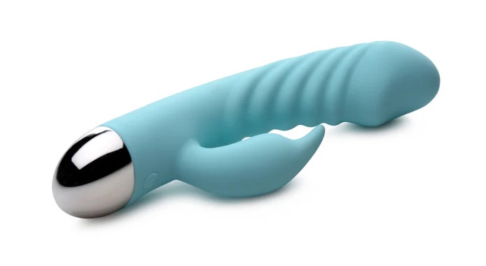 Please yourself with this sensational bunny vibe! One ear re... Power Bunnies - Sassy 10X G-Spot Vibe - Blue photo-4