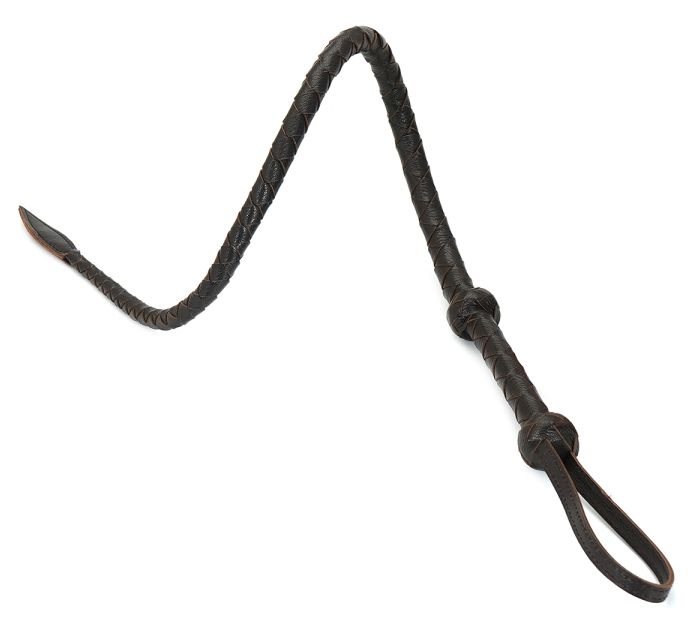 Add this cowboy style to your BDSM play box. With 75 cm of l... Liebe Seele - Leather Handcrafted Whip - Brown photo-4