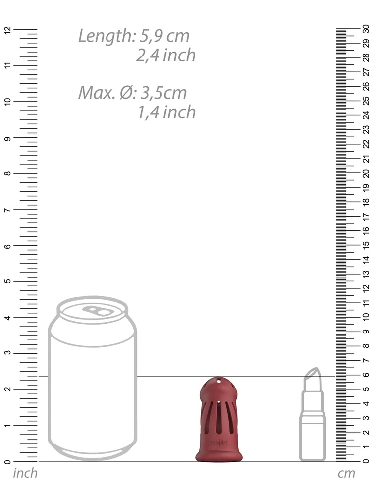 ManCage - meant to be caged.Take your BDSM-play to the next ... ManCage - Soft Silicone Chastity Cage #26 - Red photo-5