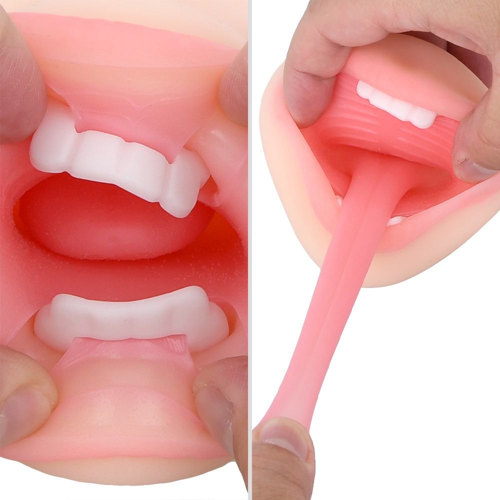 The second edition of NUPU, a dual-sided masturbator with go... Ondo - NUPU2 Double Side Masturbator Mouth and Pussy photo-6