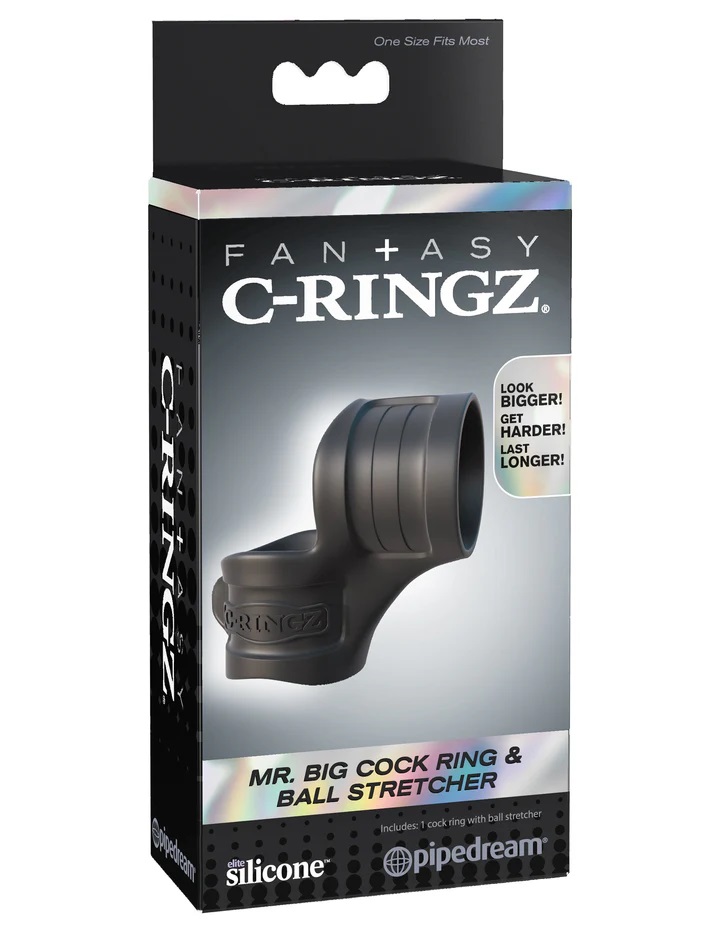 When you want to be bigger, harder, and last longer, the Mr.... Pipedream - Mr. Big Cock Ring & Stretcher - Black photo-7