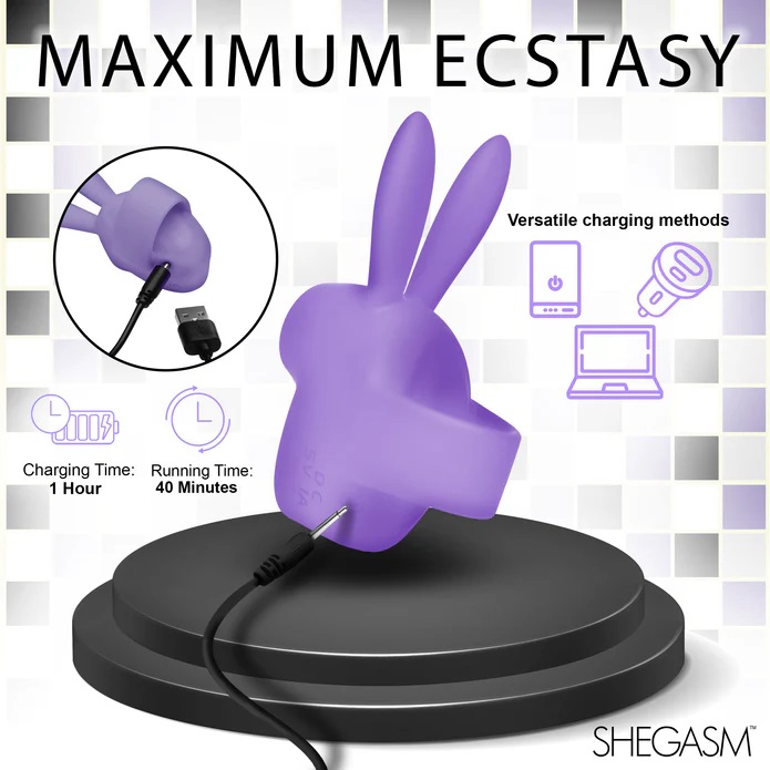 This Sucky Bunny Clit Stimulator is the cutest addition to y... Inmi - Shegasm Sucky Bunny Clit Stimulator - Purple photo-6
