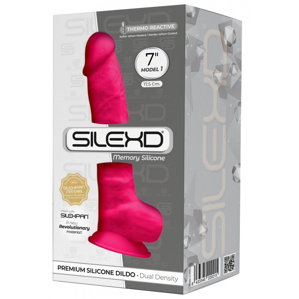 SilexD offers a variety of dildos with a silicon of extraord... Silexpan - 7" Dual Destiny Premium Silicone Dildo w/Balls - Red photo-3