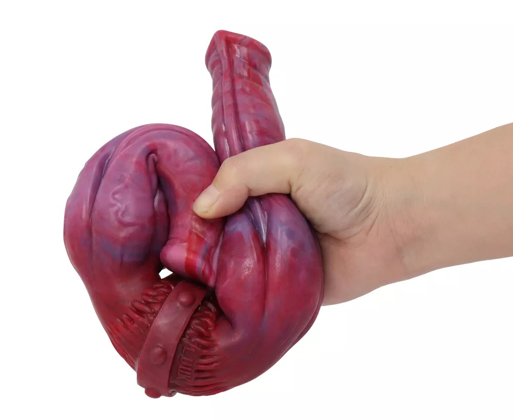 Double-headed dog-like penis, focusing on the strong muscula... FAAK - Dog Double Dildo - Magic Dragon photo-3