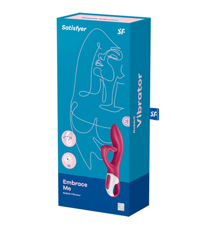 This vibrator will take you to new heights with multiple sti... Satisfyer - Embrace Me Rabbit Vibe - Berry photo-6