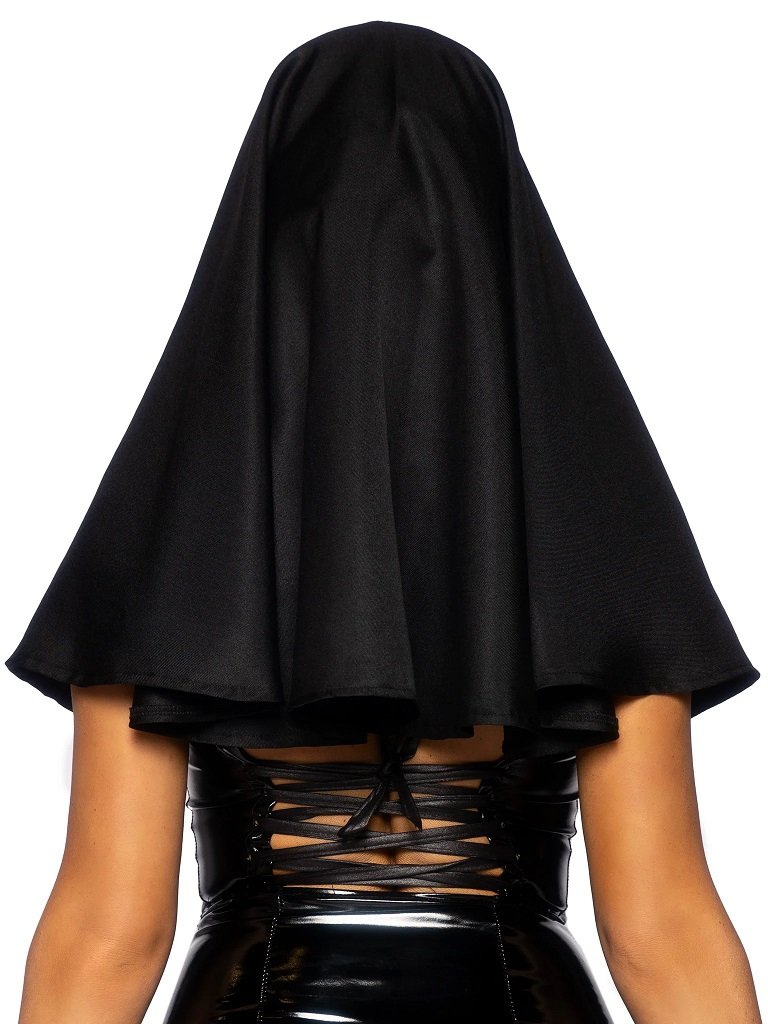 Bless all the Halloween heathens with this sinfully hot Clas... Leg Avenue - Collared Nun Habit - Black photo-2