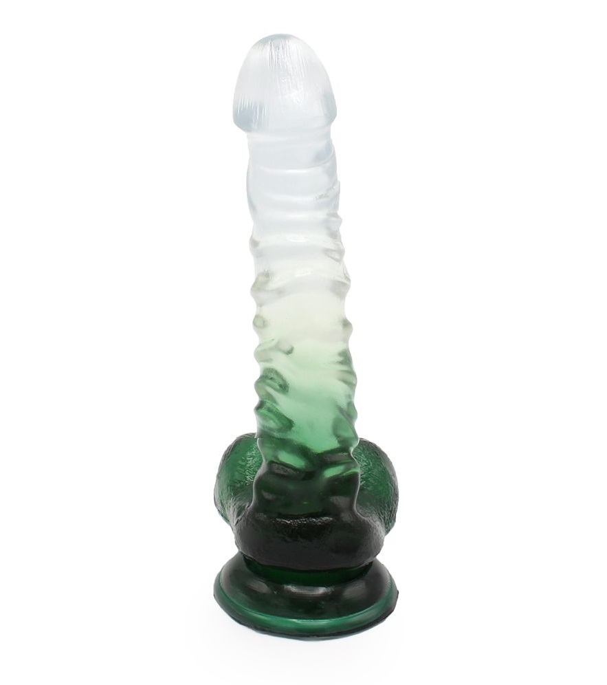 This special transparent dildo has an amazing color mix and ... Kiotos - Wave Dildo 04 - Green photo-6