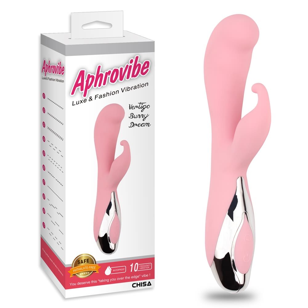 10 Frequency Vibration, Waterproof, Phthalate Free, Recharge... Chisa - Vertigo Bunny Dream Vibe - Pink photo-7