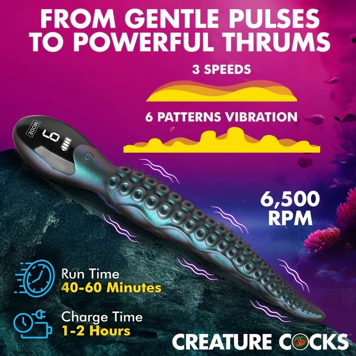 Unleash your wild side and indulge in the pleasures of the d... Creature Cocks - Tentavibe Fantasy Vibrator photo-3