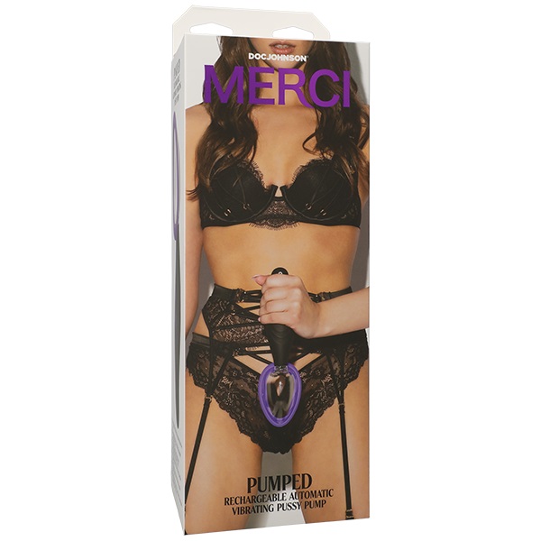 Sexual arousal and visual stimulation skyrocket for a well-p... Doc Johnson - Merci Pumped Auto Vibro Pussy Pump - Black photo-2