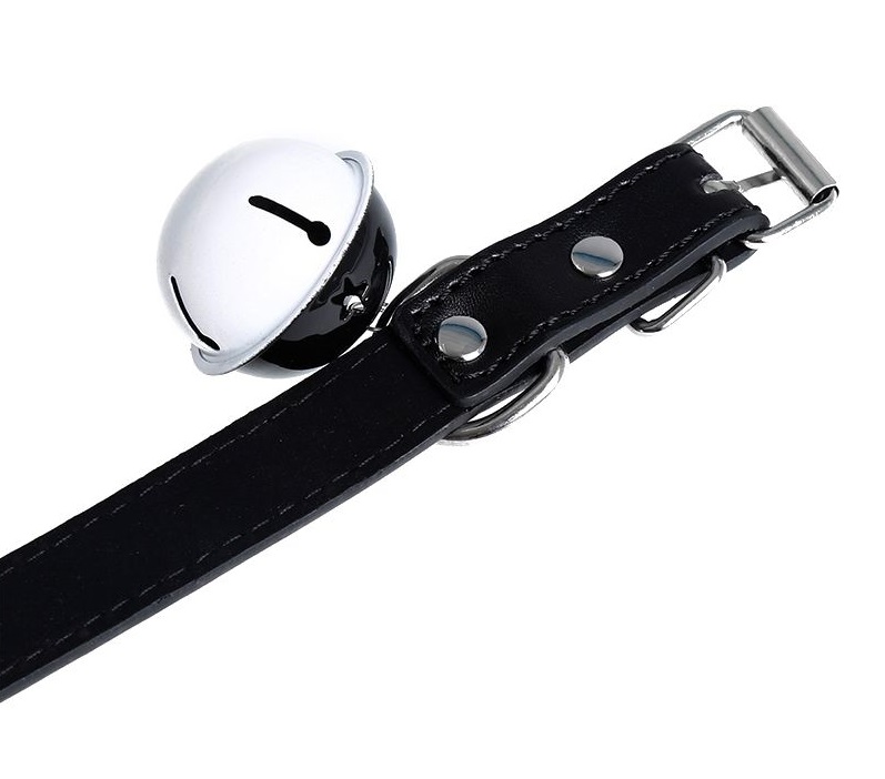 Introducing our elegant Black Collar with Bell in premium PU... Kiotos - Collar w Bell - Black photo-6