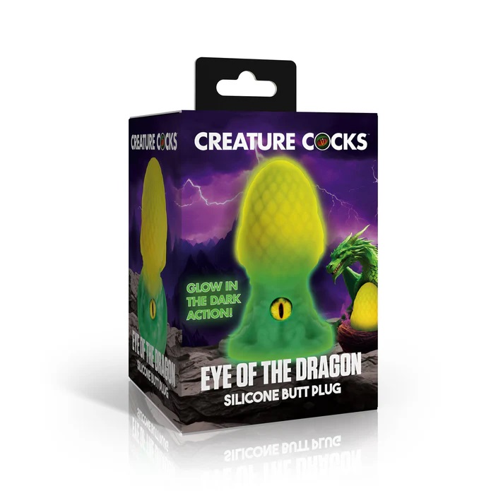 Looking for a fantastical adventure? Meet the Eye of the Dra... Creature Cocks - Eye of the Dragon Butt Plug - Green photo-5