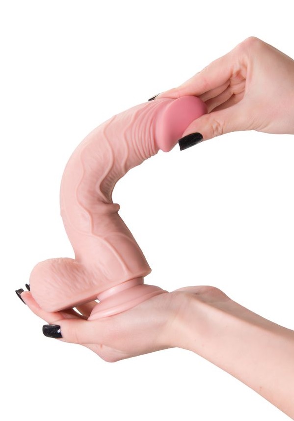 The only thing you can think of this handsome is "Oh, m... My Babe - My Dear Sliding Skin Dildo - Flesh photo-6
