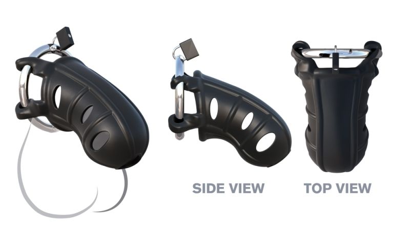 Put your lover on lockdown with the Hardcore Silicone Cock B... Pipedream - Hardcore Silicone Cock Block - Black photo-3