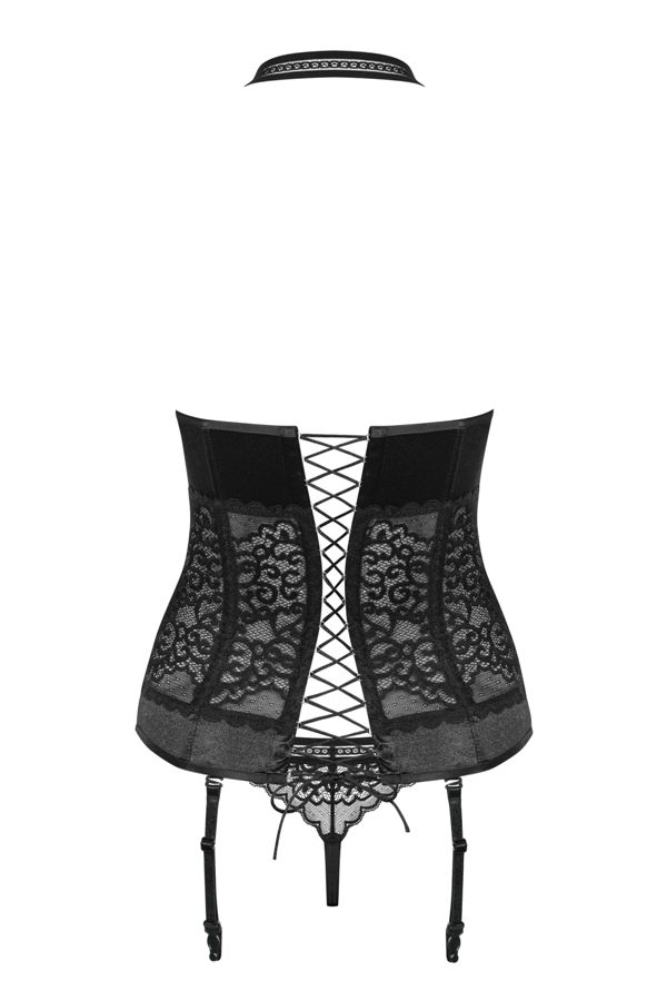Isn’t it fabulous? Put it on tonight! This corset will empha... Obsessive - Ailay Corset & Thong - Black - S/M photo-8