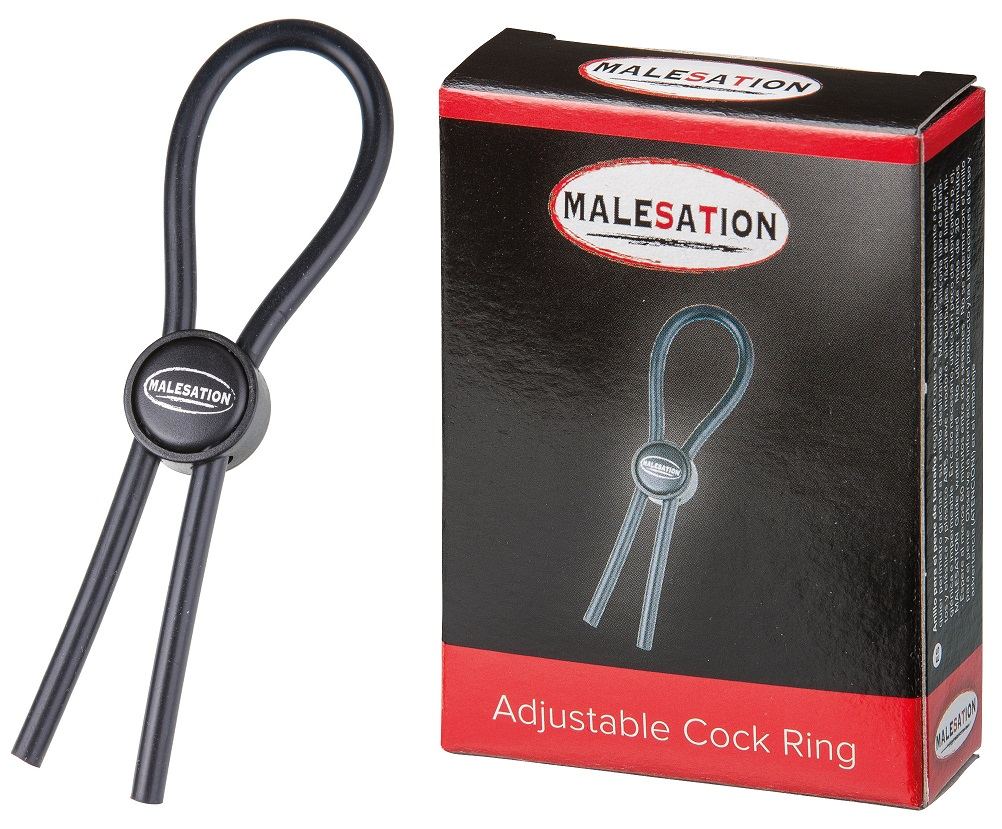 Adjustable cock ring that you can adjust as you wish by movi... Malesation - Adjustable Cock Ring - Black photo-2