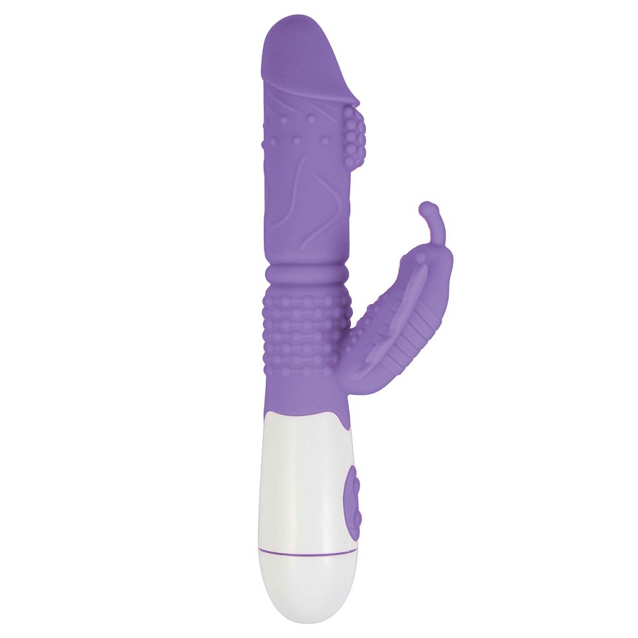 The dual-motor Lotus Sensual Massager #4 features a large bu... Nasstoys - Lotus #4 Rabbit Vibrator - Purple photo-3