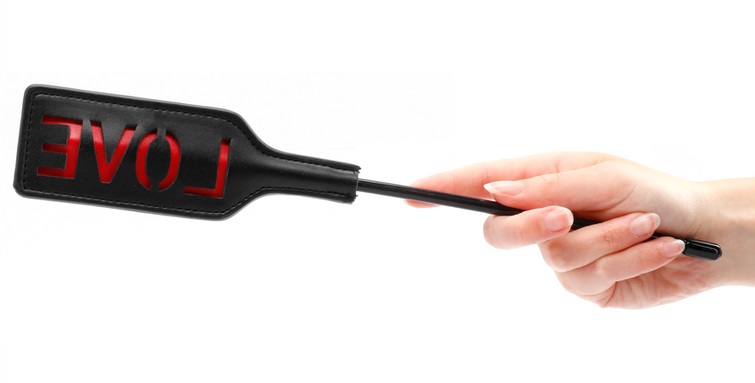 Leave a lasting impression on your partner. This short handl... Ouch - Love Mini Crop - Black photo-2