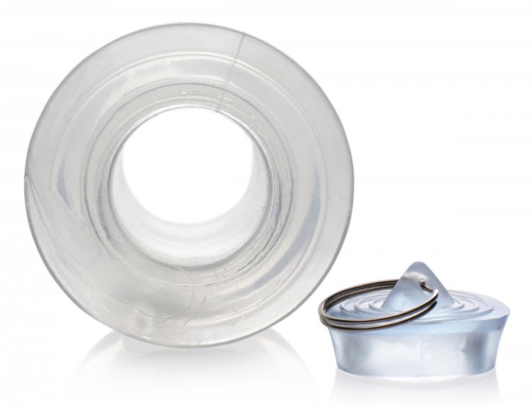 Stretch them open wide and plug them up how you wish! With t... Master Series - Ass Bung Hollow Anal Dilator M - Clear photo-7