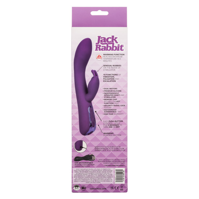 Experience the incredible warmth and pleasure of the Jack Ra... CEN - Jack Rabbit Warming Vibrator - Purple photo-11