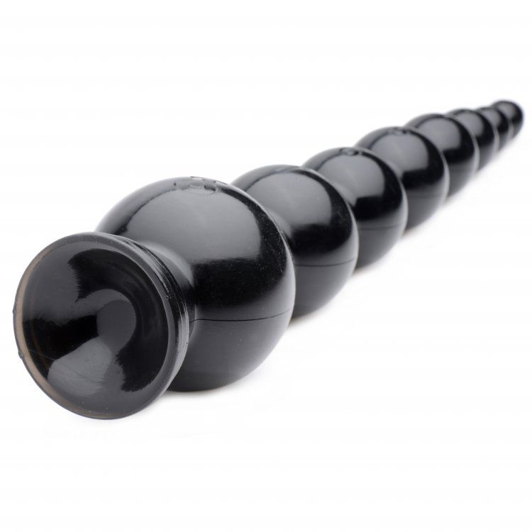 The biggest anal beads you will ever encounter, these eight ... Hosed - 19'' Graduated Beaded Hose - Black photo-2