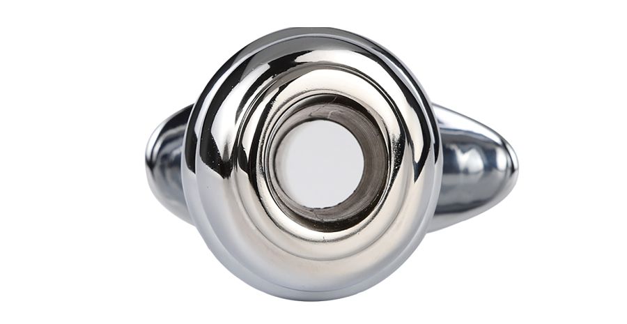 Hollow anal plug for massage and stimulate the anus MT - Hollow Ribbed Anal Plug - Silver photo-7