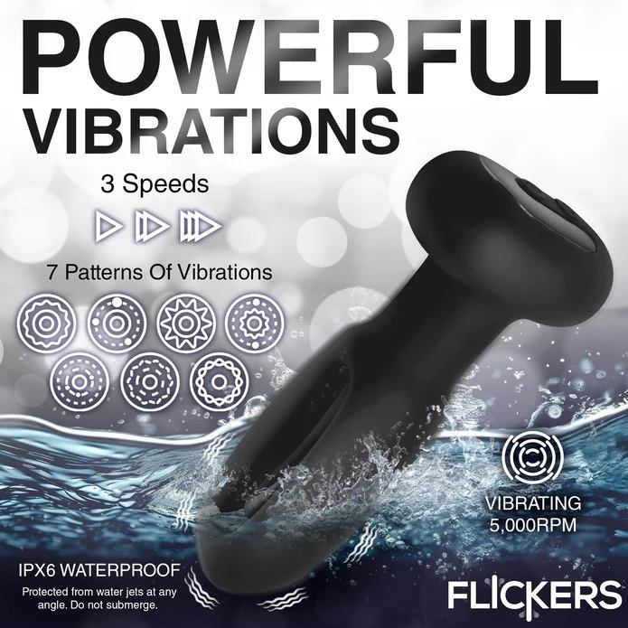 Flick your backdoor's blissful button with this flicking... Inmi - Bum Flick Anal Vibe - Black photo-3