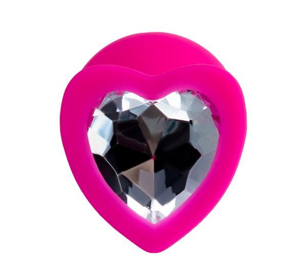 A romantic toy with a heart is a true declaration of love! A... ToDo - Diamond Heart Anal Plug S - Pink photo-5