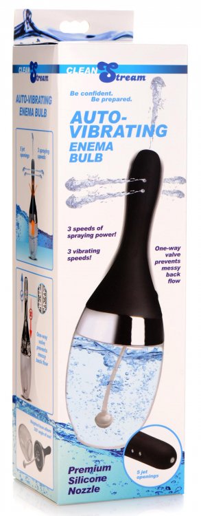 Clean out and freshen up with ease and pleasure! This premiu... CleanStream - Auto Vibro Enema Bulb - Black photo-10